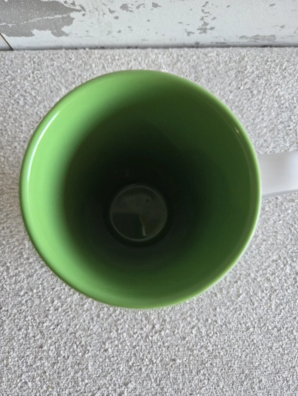 Disney Store Tinkerbell Tall Latte Mug Green Interior Butterfly Ceramic Pixie